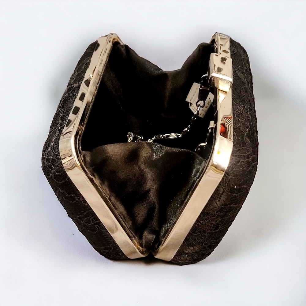 Bijoux Terner black lace clutch with chain - Picture 9 of 9